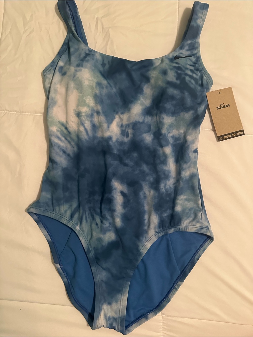Nike Blue Tie-Dye One-Piece Swimsuit